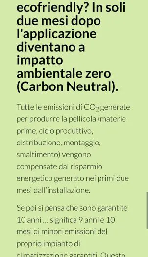 Impatto ambientale zero
